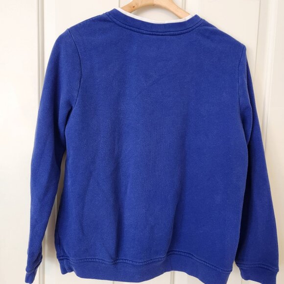 Breckenridge Embroidered Blue Sweatshirt Floral Pretty Cute Granny Grandma Bling - Picture 3 of 9